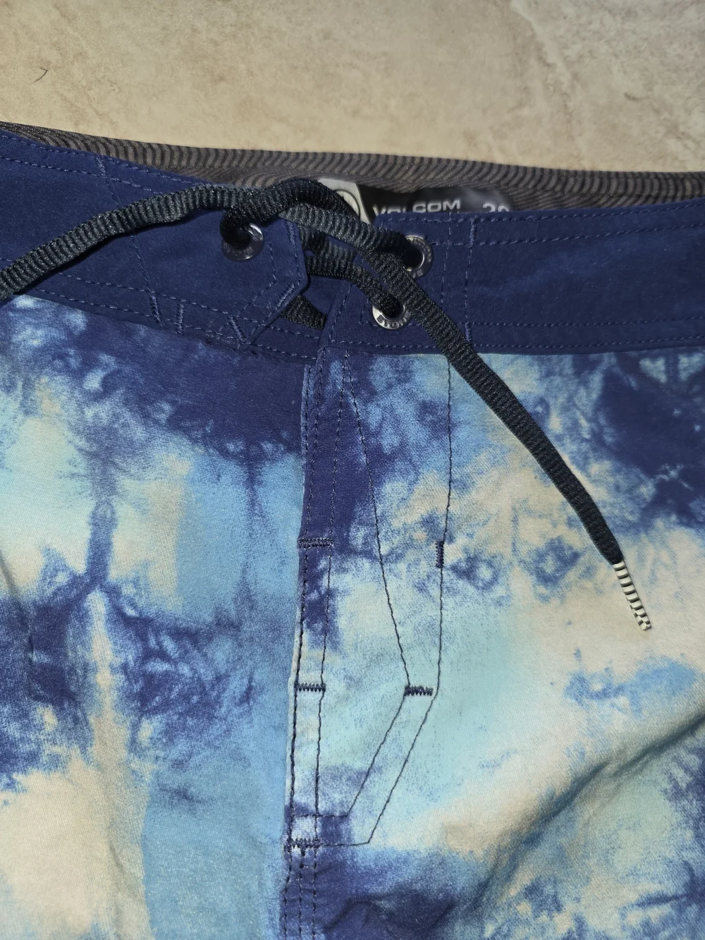 Volcom Blue Tie-Dye Board Shorts
